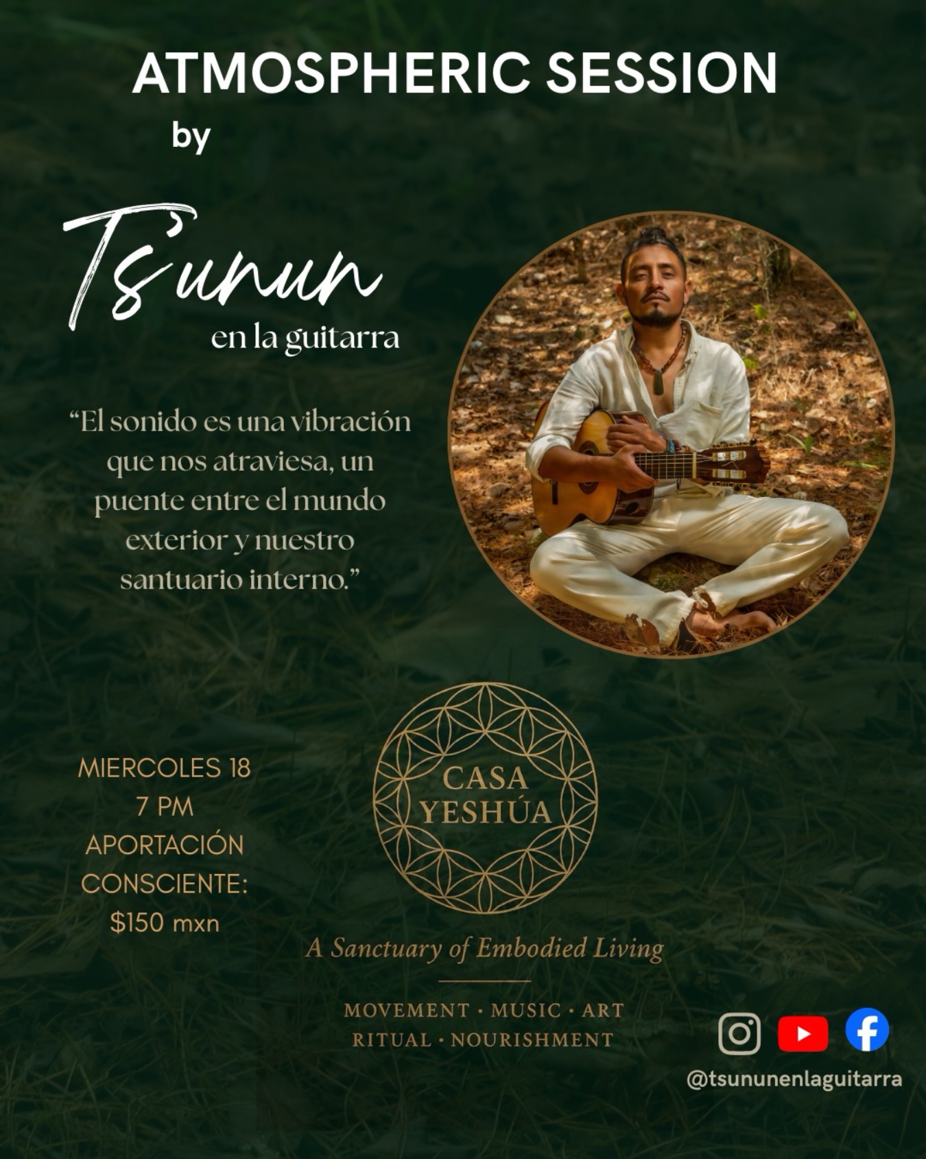 Ts'unun en la guitarra — atmospheric session at Casa Yeshúa